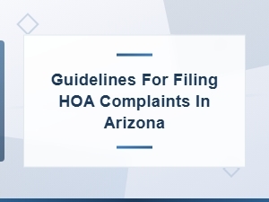 How to File an Hoa Complaint in Arizona