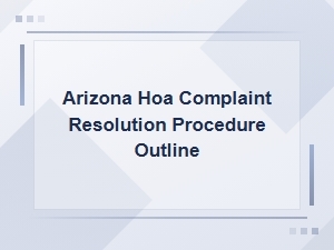 Arizona Hoa Complaint Resolution Process Guide